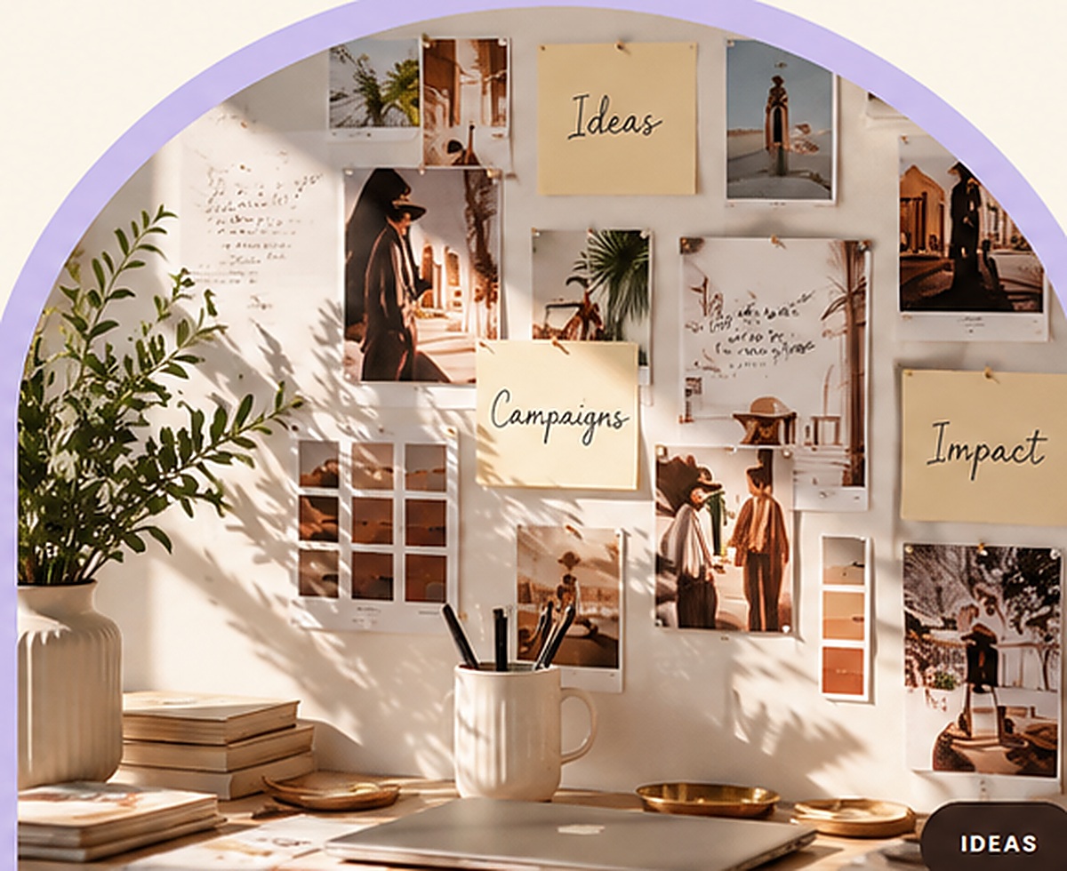 Campaign moodboard with creative references and visual ideas
